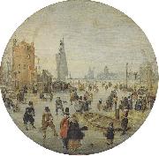 Hendrick Avercamp Winter landscape oil painting artist